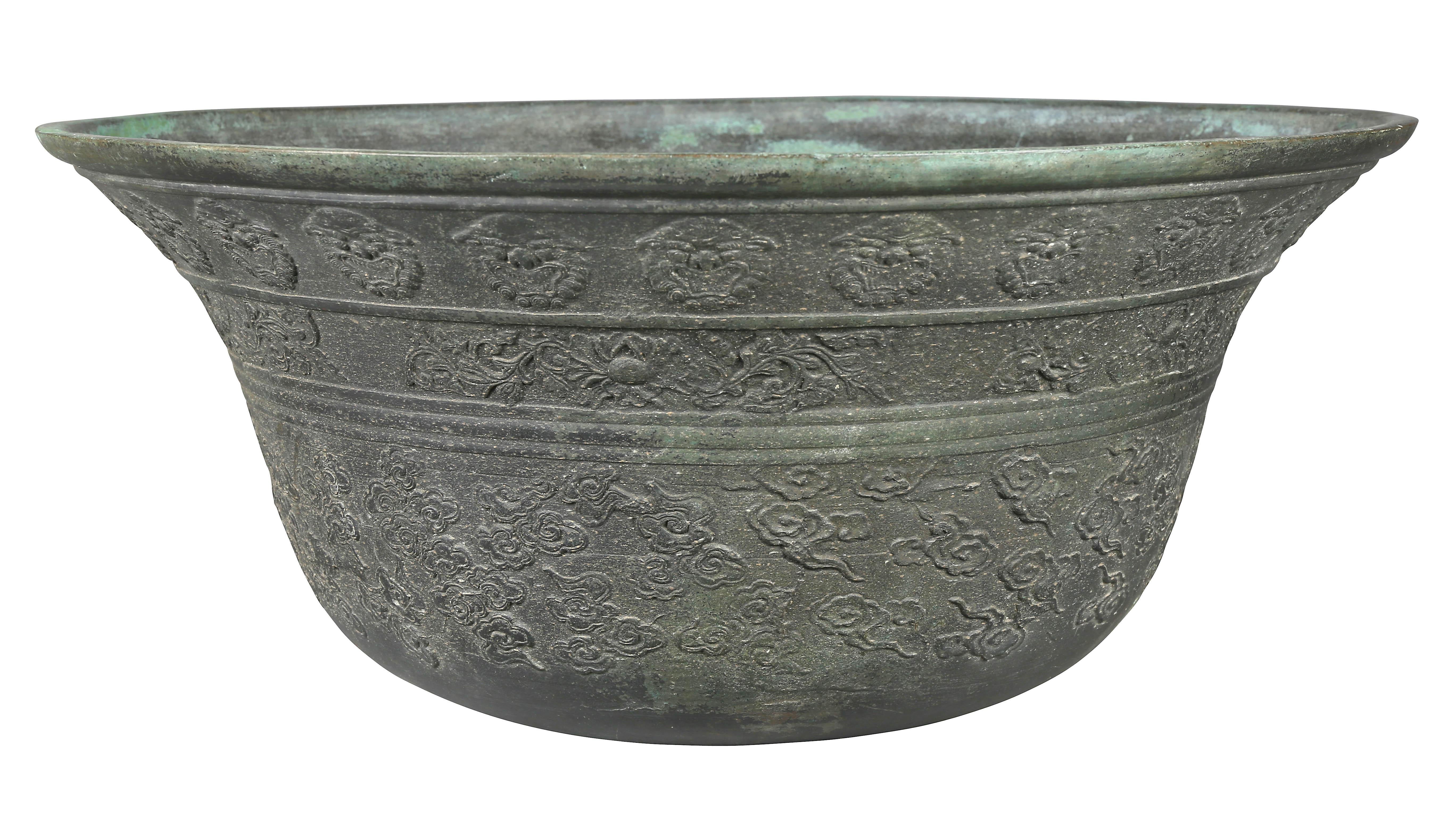 Mid-19th Century Large Chinese Bronze Bowl