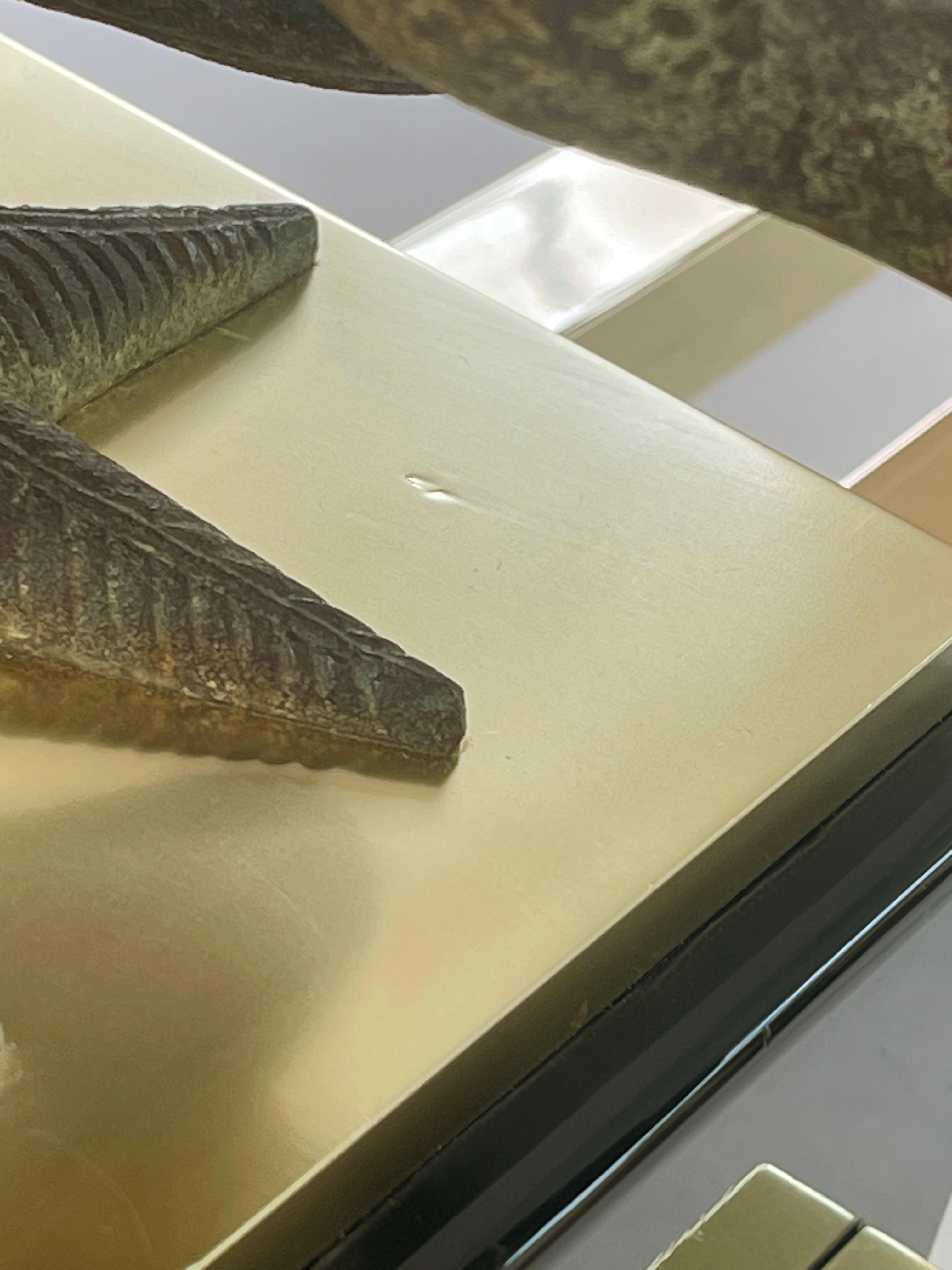 Achteckiger Couchtisch aus Bronze mit fliegendem Pferd aus Gansu China, Frankreich Maison Charles im Angebot 5