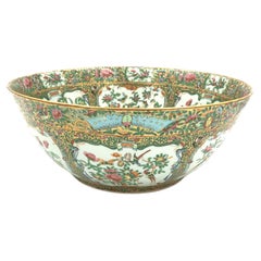 Large Chinese Canton Famille Rose Bowl, 19th Century