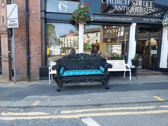 Große chinesische geschnitzte Hard Wood Hall Bank