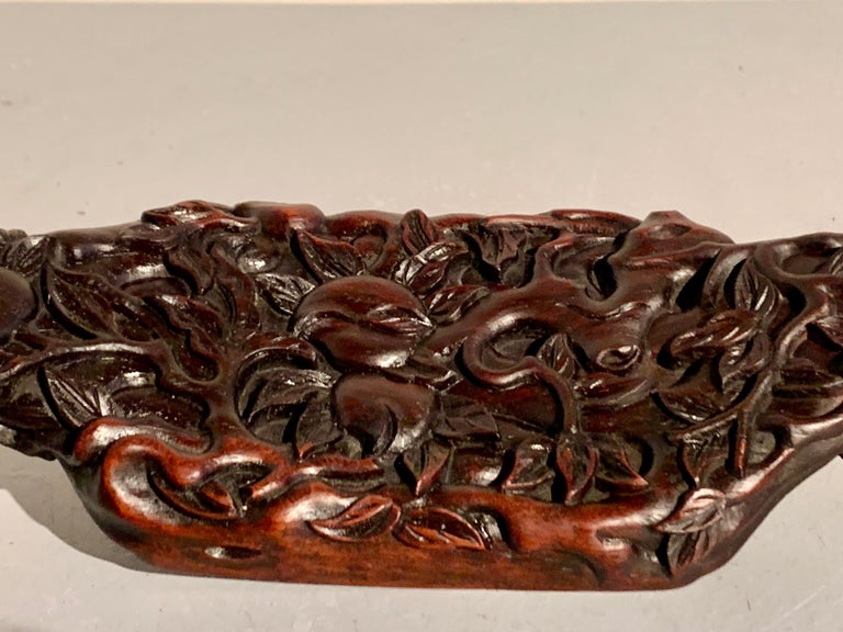 Large Chinese Carved Hardwood and Cloisonne Ruyi Scepter, circa 1920 ...