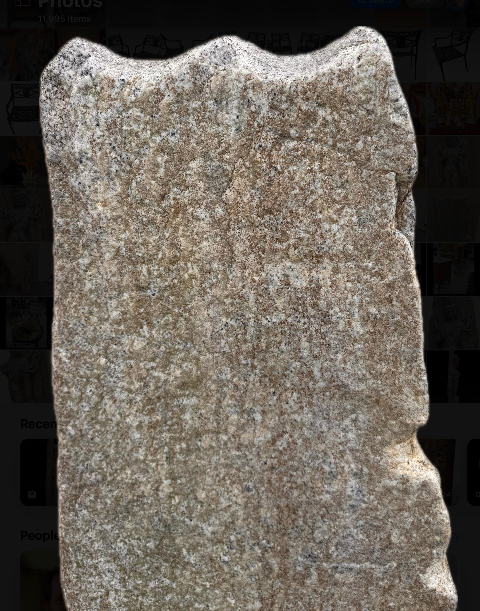 Large Chinese Carved White Stone Temple Stele Sculpture of a Guan Yin For Sale 4