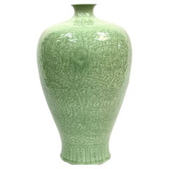 Large Chinese Celadon Porcelain Vase