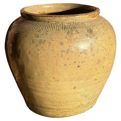 Large Chinese Ceramic Pickling Jar Jade Green, c. 1950