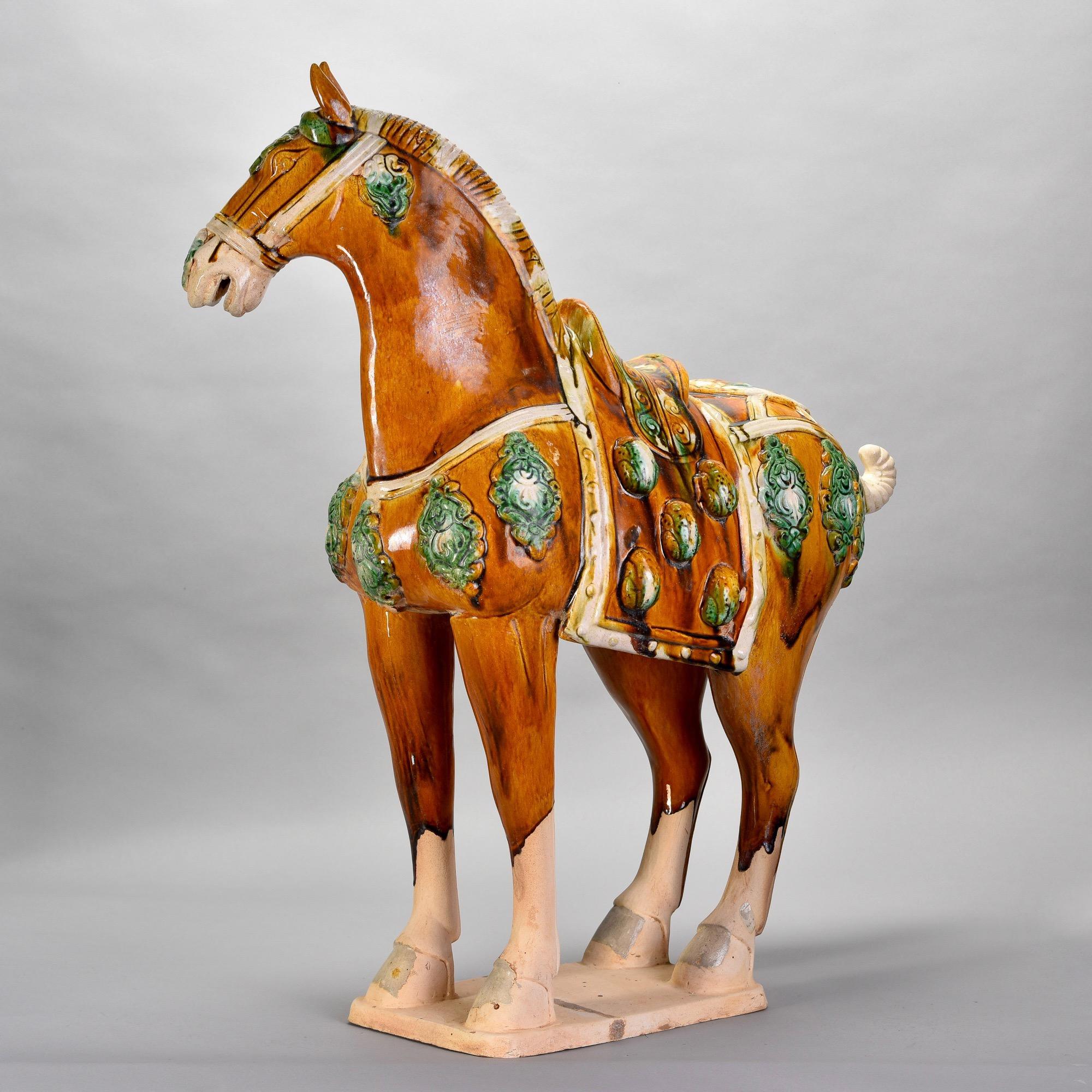 Contemporary Large Chinese Ceramic Tang Horse For Sale