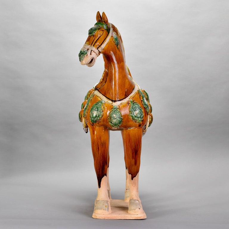 Large Chinese Ceramic Tang Horse For Sale at 1stDibs