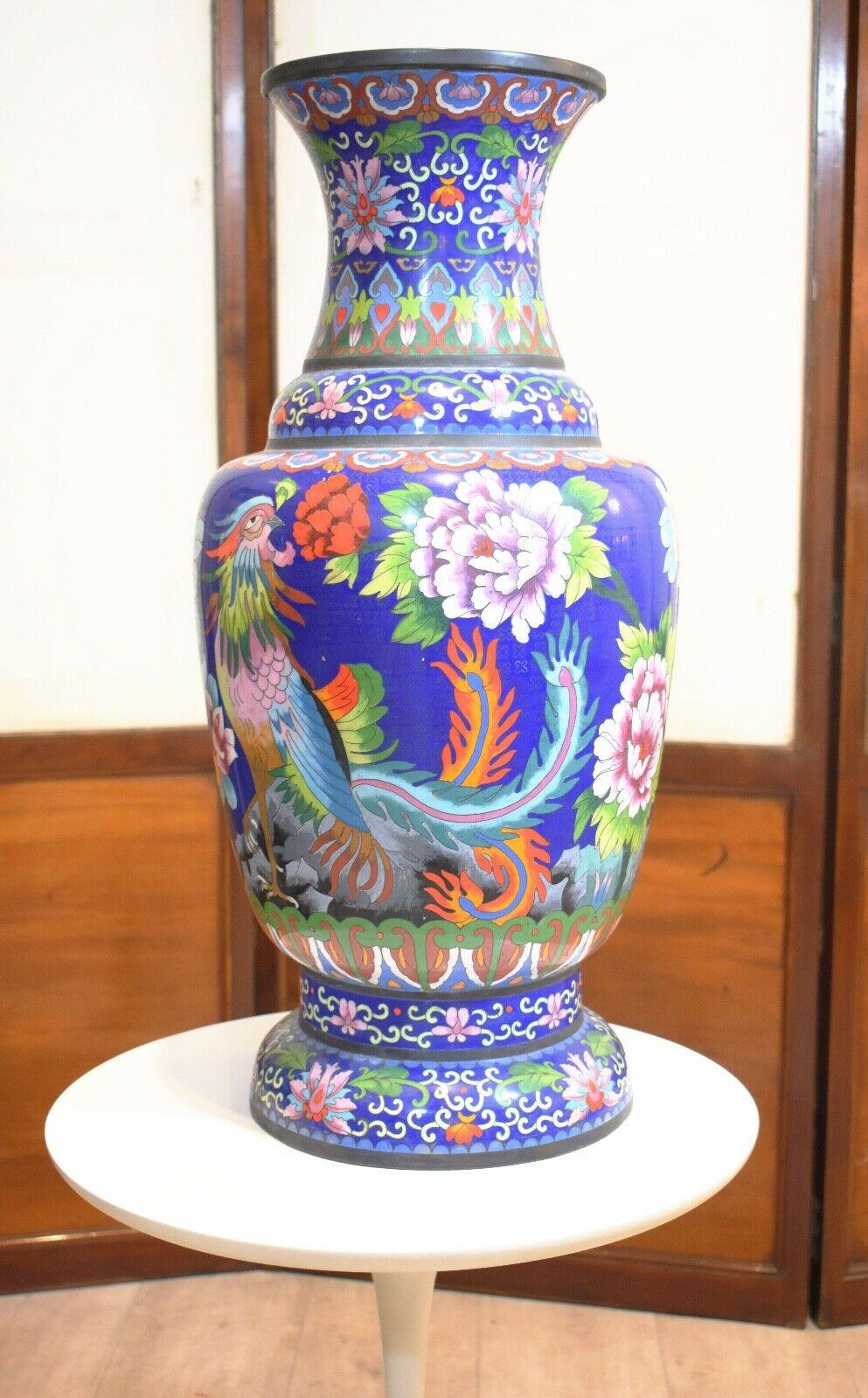 Large Chinese Cloisonné Baluster Vase at 1stDibs large cloisonne vase