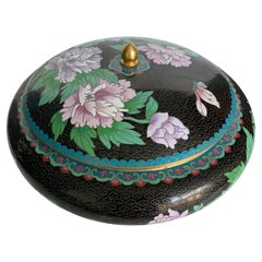 Große chinesische Cloisonne' Schale & Deckel