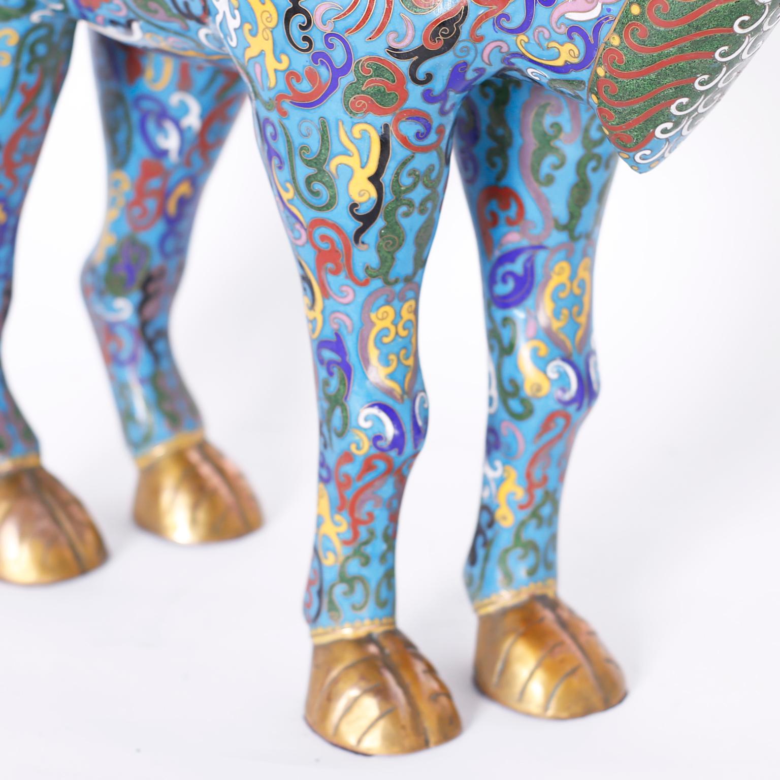 20th Century Large Chinese Cloisonne Camel