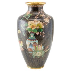 Large Chinese Cloisonné Vase with Floral Decoration