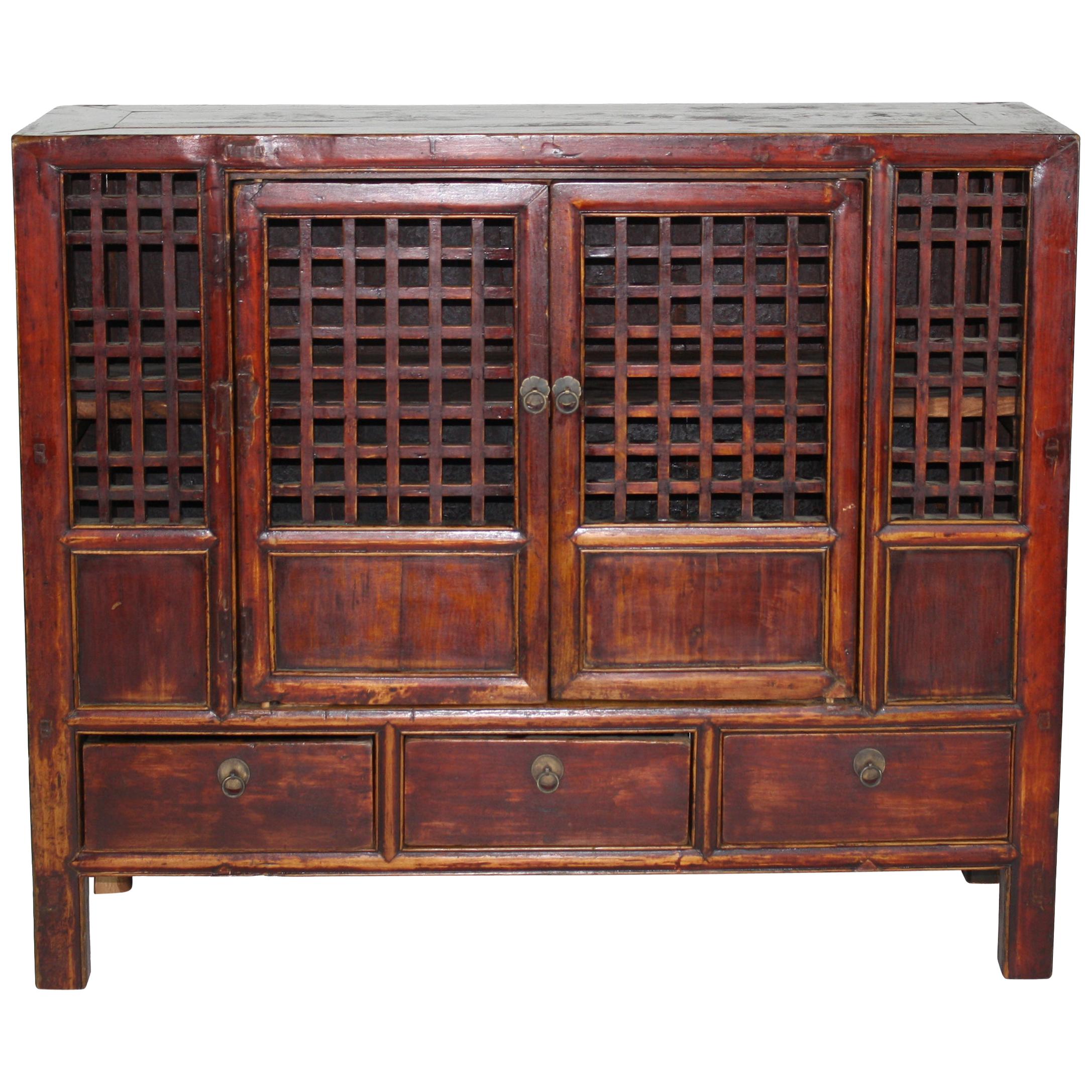 Large Chinese Country Kitchen Cabinet For Sale