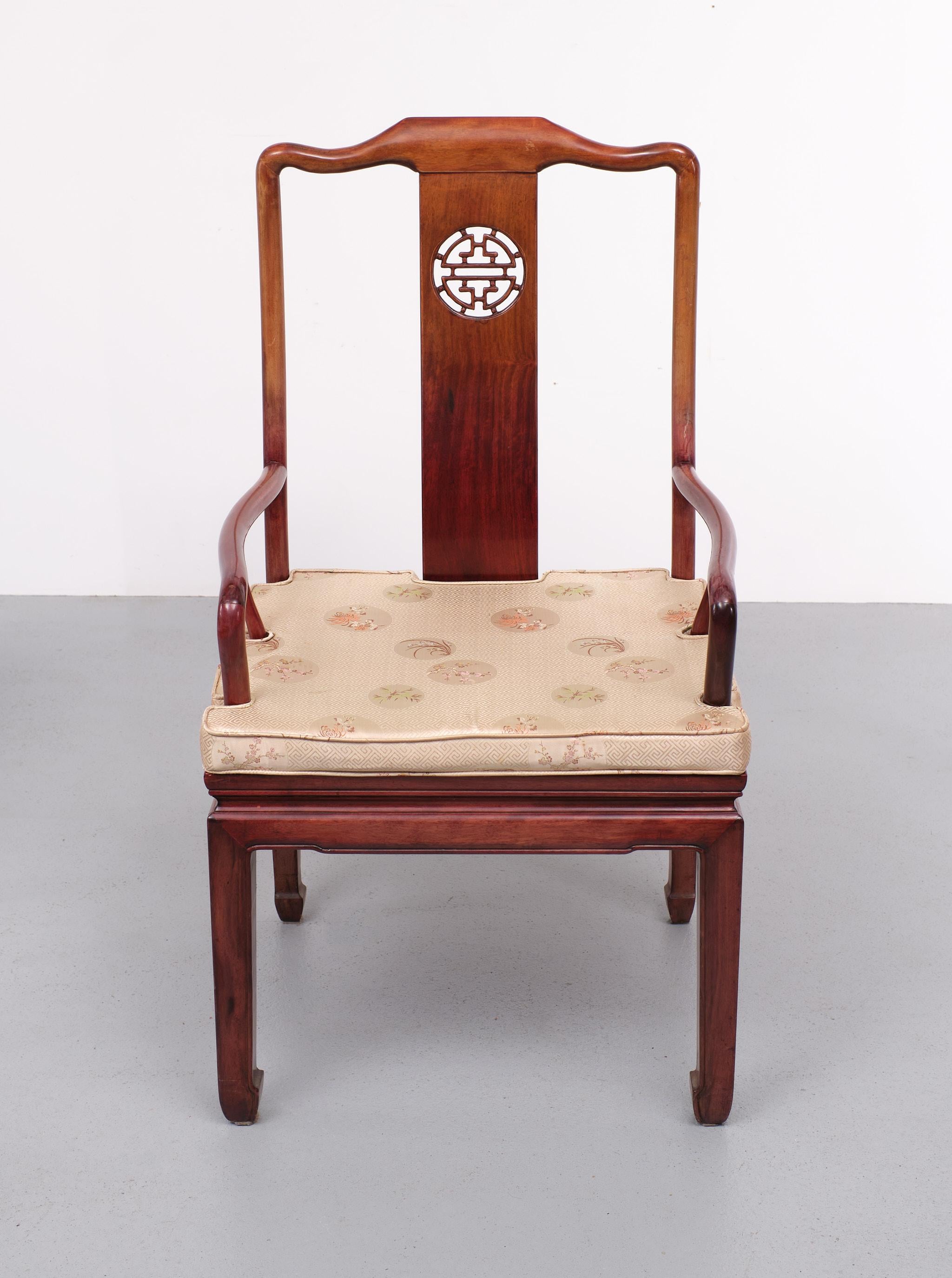 Large Chinese Dining Set 8 Chairs 1960s For Sale at 1stDibs