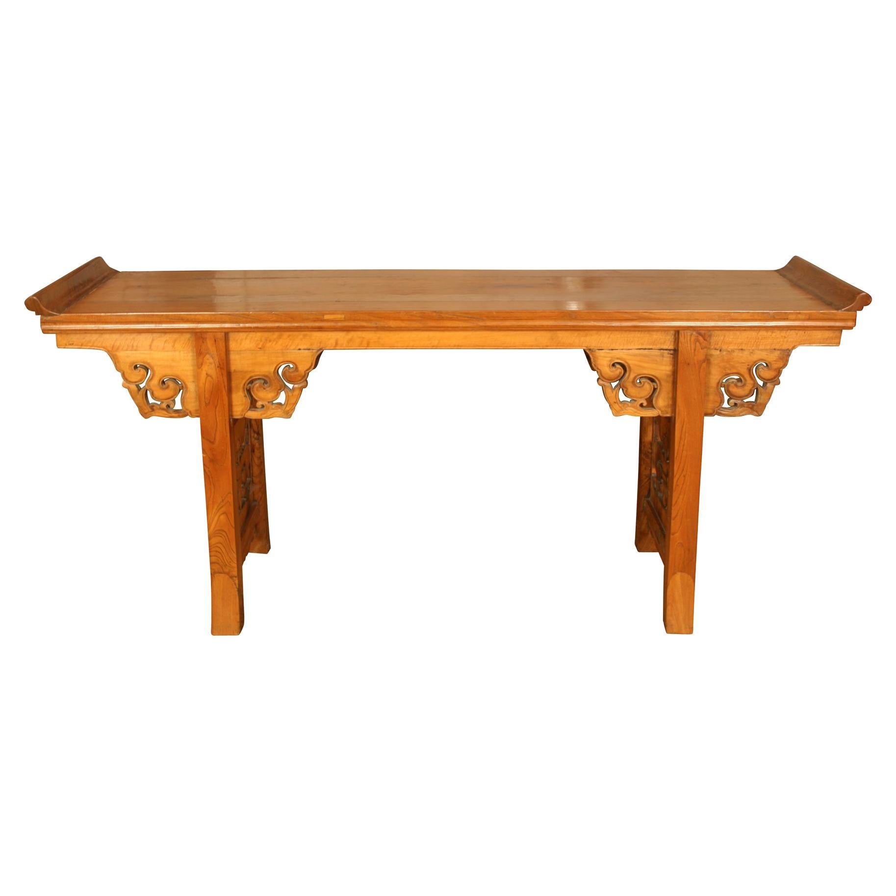 Large Chinese Elmwood Altar Table