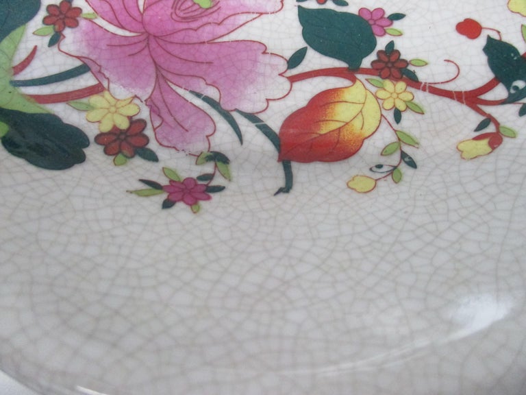 Large Chinese Export Catchall Oval Decorative Dish For Sale at 1stDibs