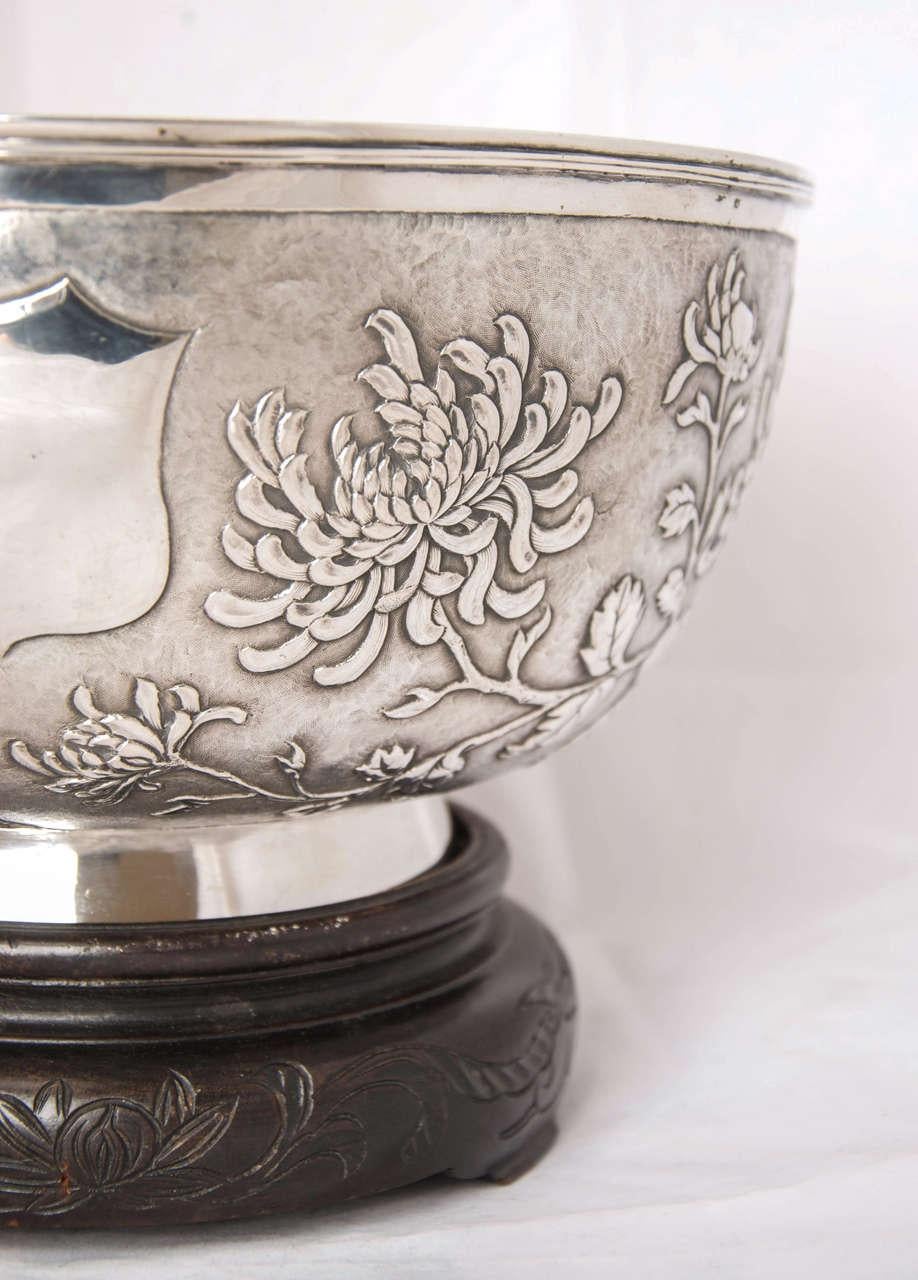 Grand bol en argent d'exportation chinoise en vente 2