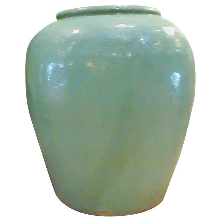 20th Century Large Chinese Glazed Jar For Sale
