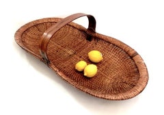 Large Chinese Hand Woven Market Flower Basket