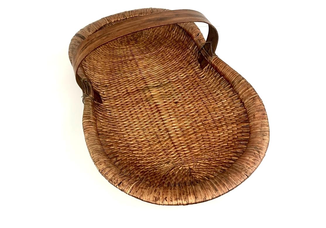 Cesta grande china tejida a mano Chino en venta