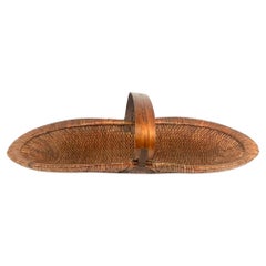 Large Chinese Hand Woven Market Flower Basket