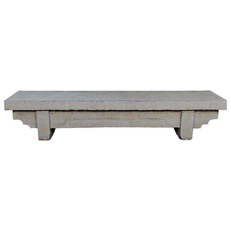 3-Piece Carved Italian Limestone Garden Bench at 1stDibs