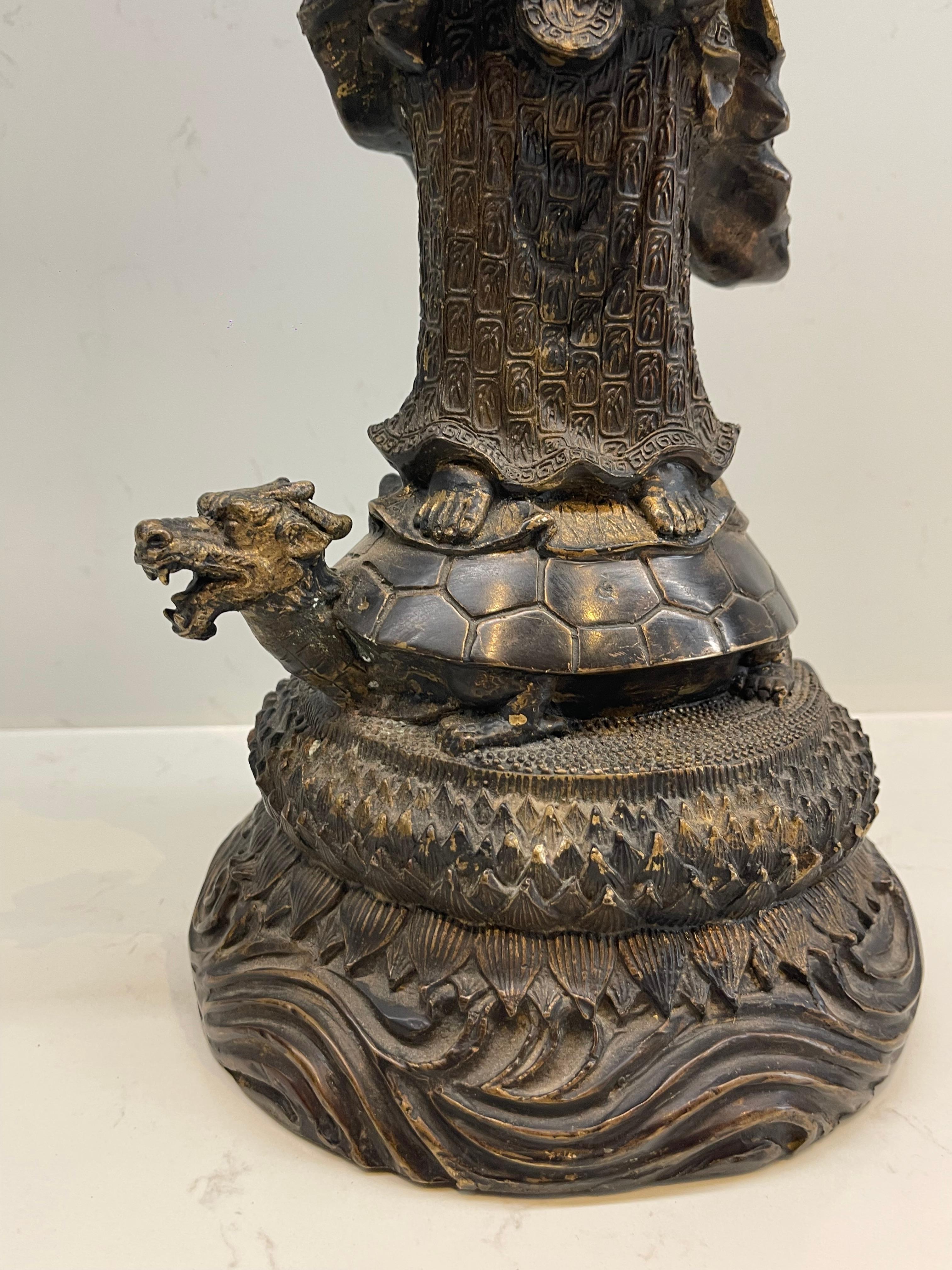 Large Chinese Original Bronze Figure of Guanyin For Sale 1