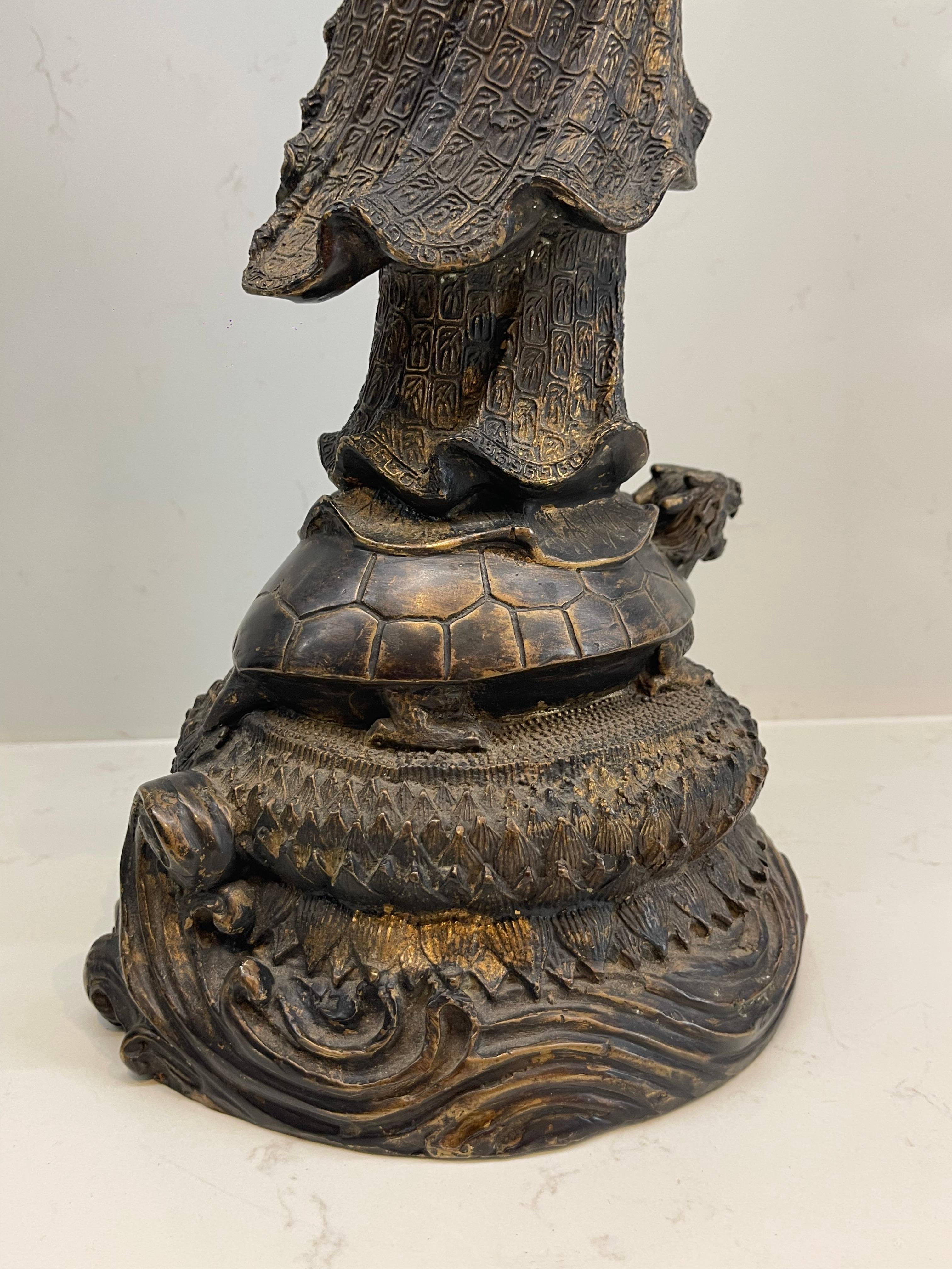 Large Chinese Original Bronze Figure of Guanyin For Sale 4