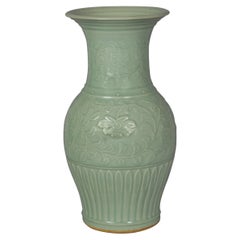 Large Chinese Porcelain Celadon Vase, Circa 1860