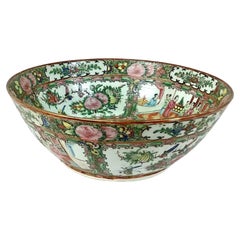 Large Chinese Porcelain Famille Rose Medallion Bowl #10