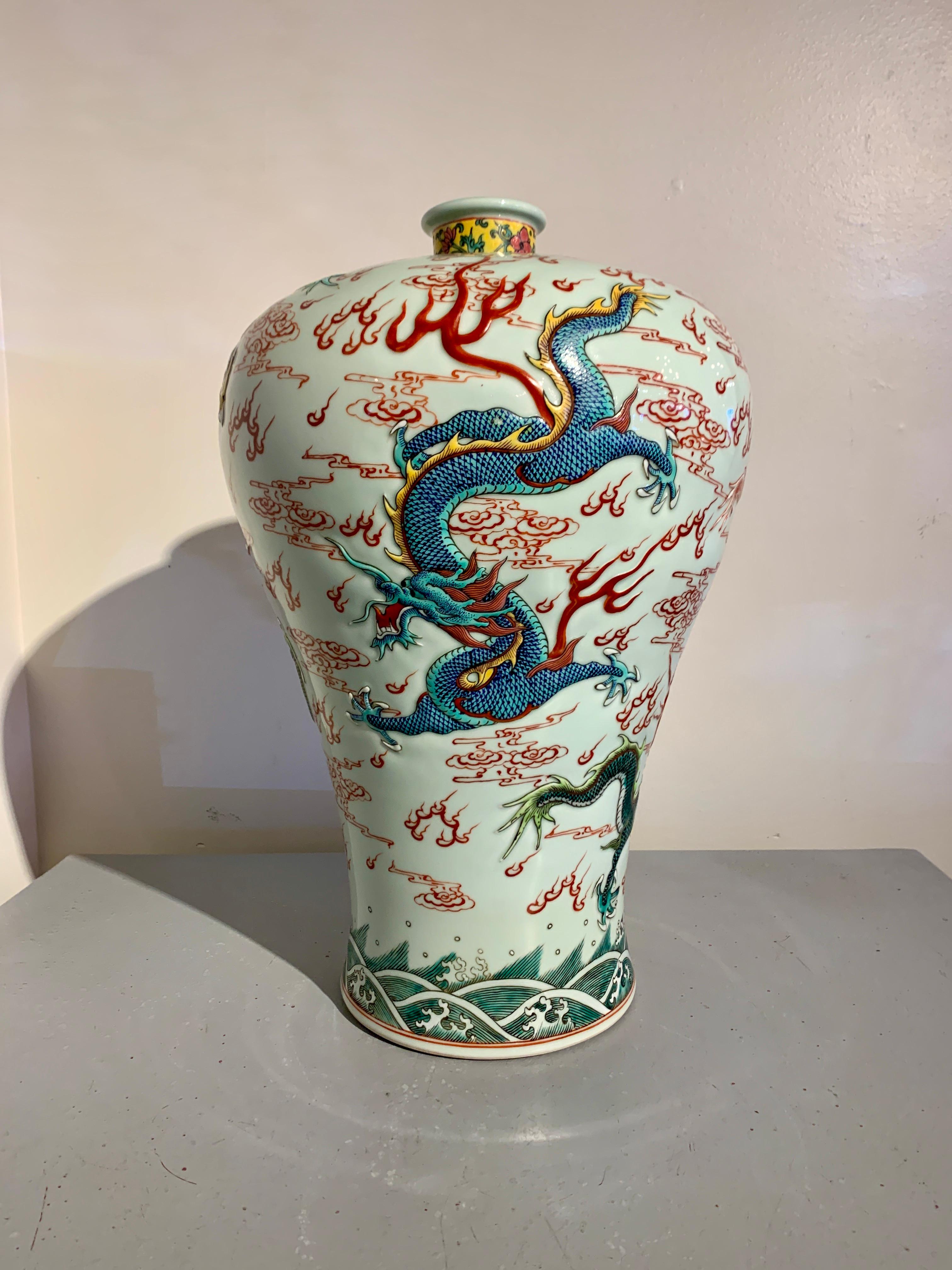A large and powerful Chinese famille rose enameled porcelain 