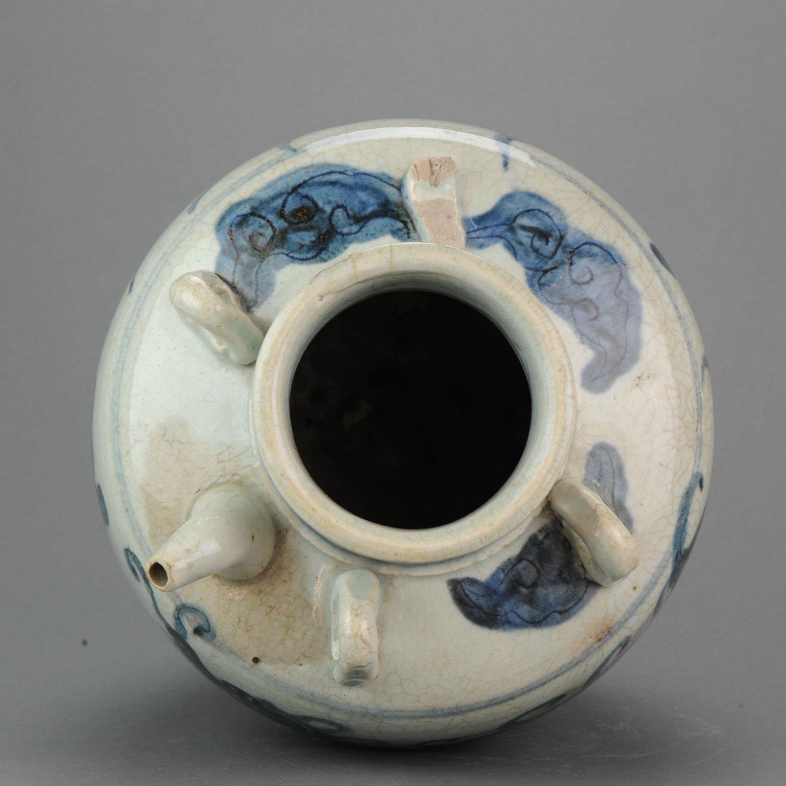 Qing Grande cesto d'acqua cinese in porcellana stile Swatow Dragons, XIX secolo in vendita