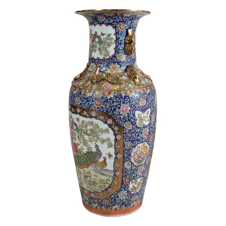 Large Chinese Qing Dynasty / Tongzhi Porcelain Vase For Sale at 1stDibs