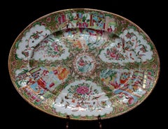Large Chinese Rose Medallion Porcelain Plater, Ric 058