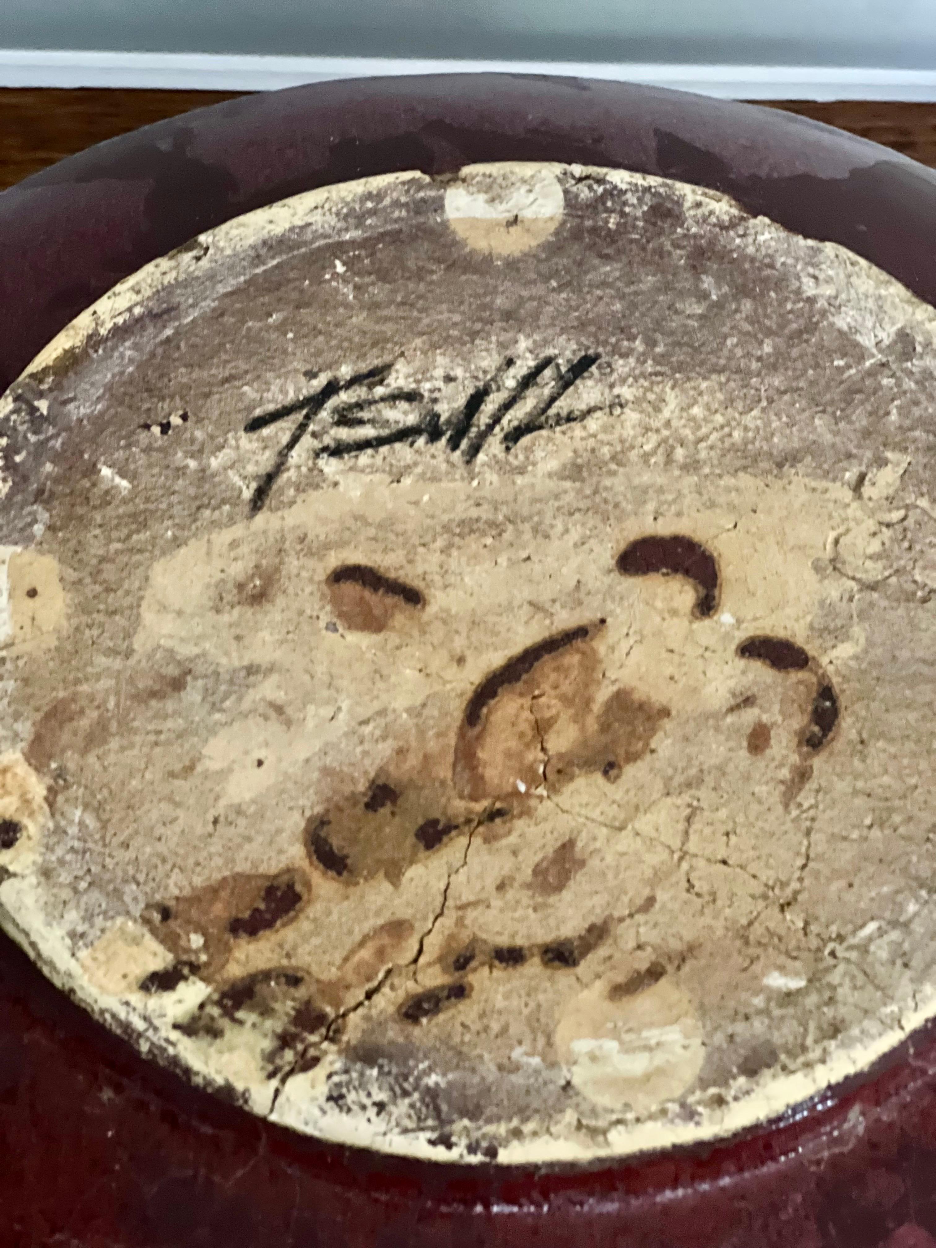 Large Chinese Sang de Boeuf Bowl, 20th Century, Signed For Sale 4