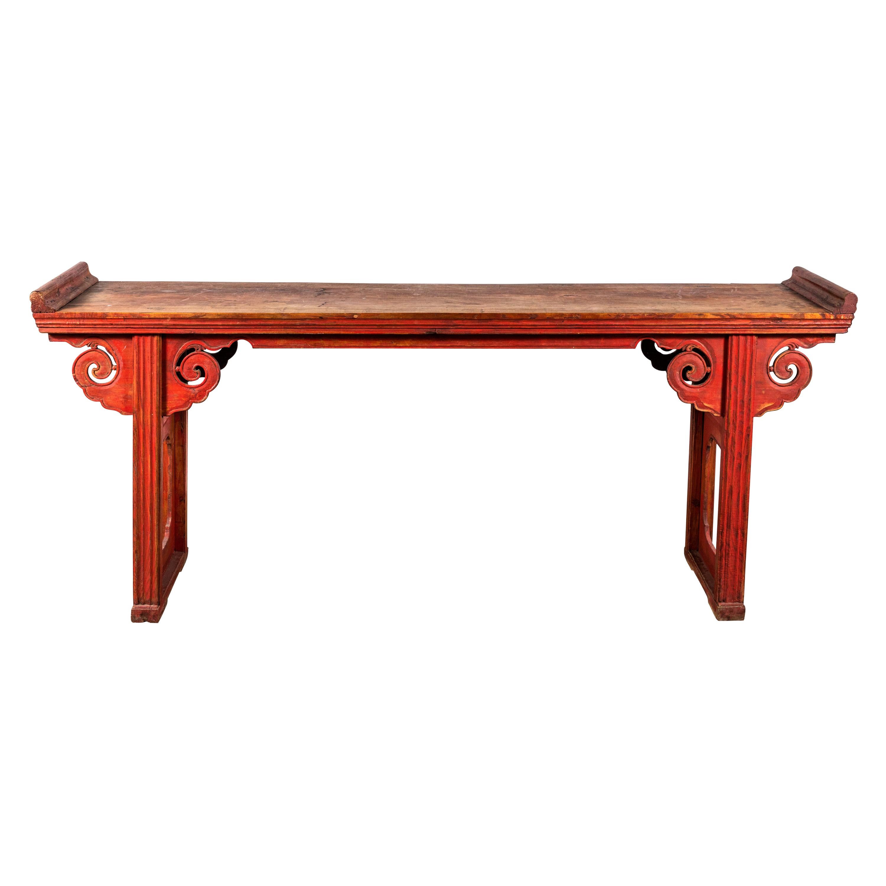 Large Chinese Scroll Console