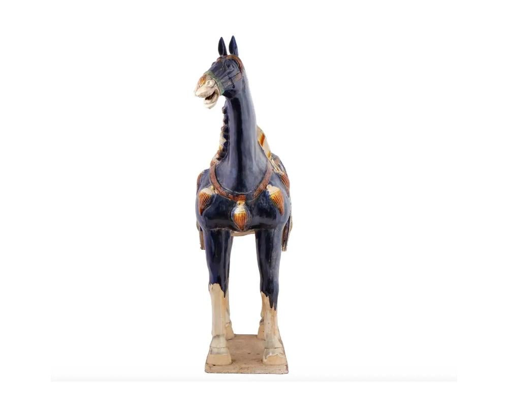 Large Chinese Tang Manner Pottery Figure Of Horse In Good Condition In New York, NY