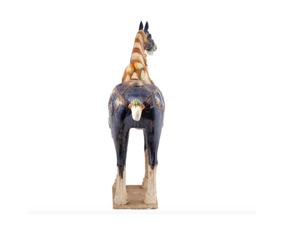 19th Century Large Chinese Tang Manner Pottery Figure Of Horse