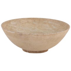 Large Chinese Unglazed Ceramic Bowl