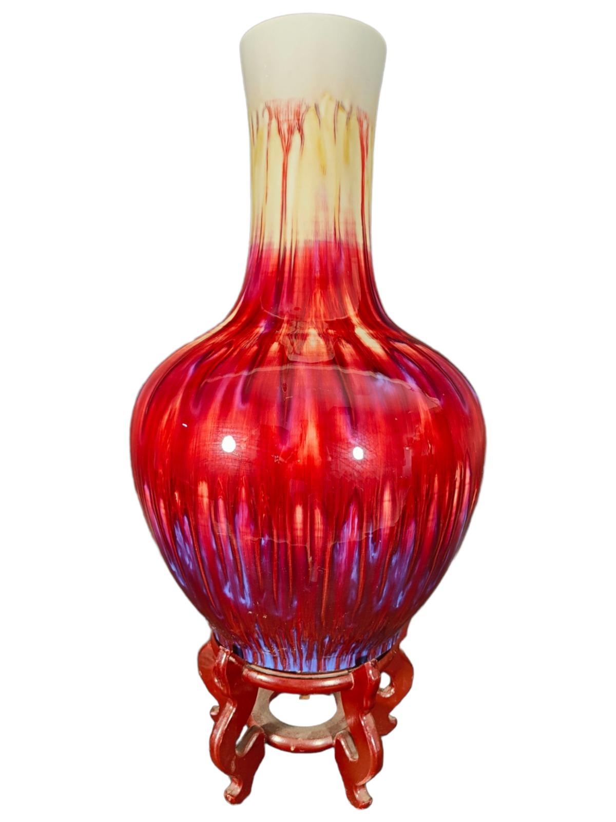 20ième siècle Grand vase chinois du 20ème siècle en vente