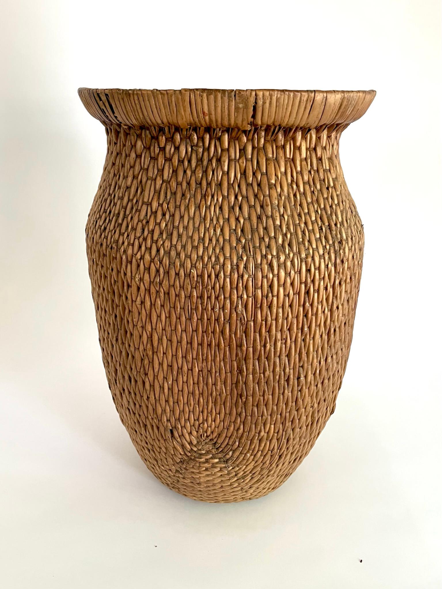 Reed Large Chinese Willow Basket For Sale