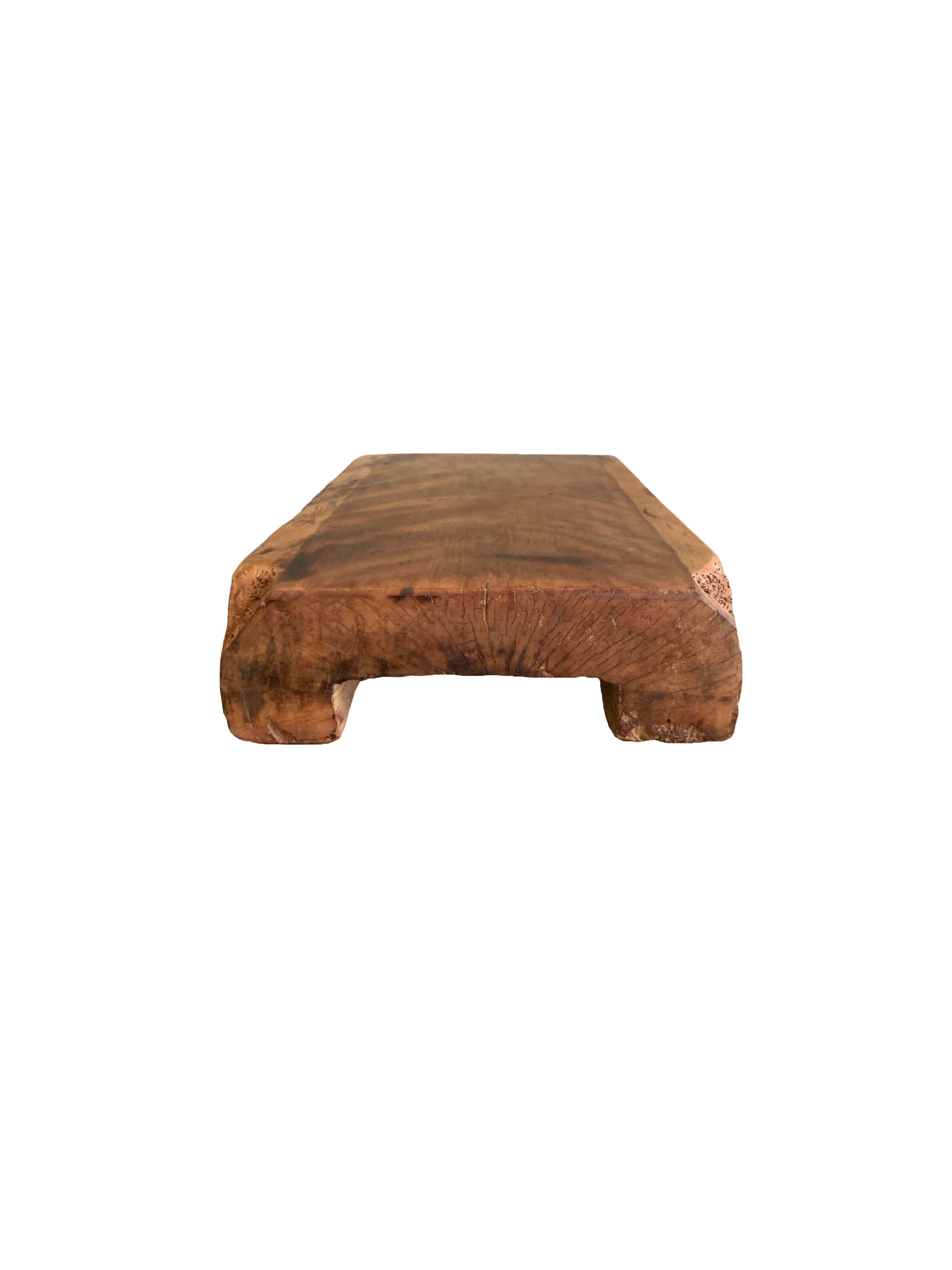 Chinese Wooden Block / Chopping Block, HandCarved For Sale at 1stDibs