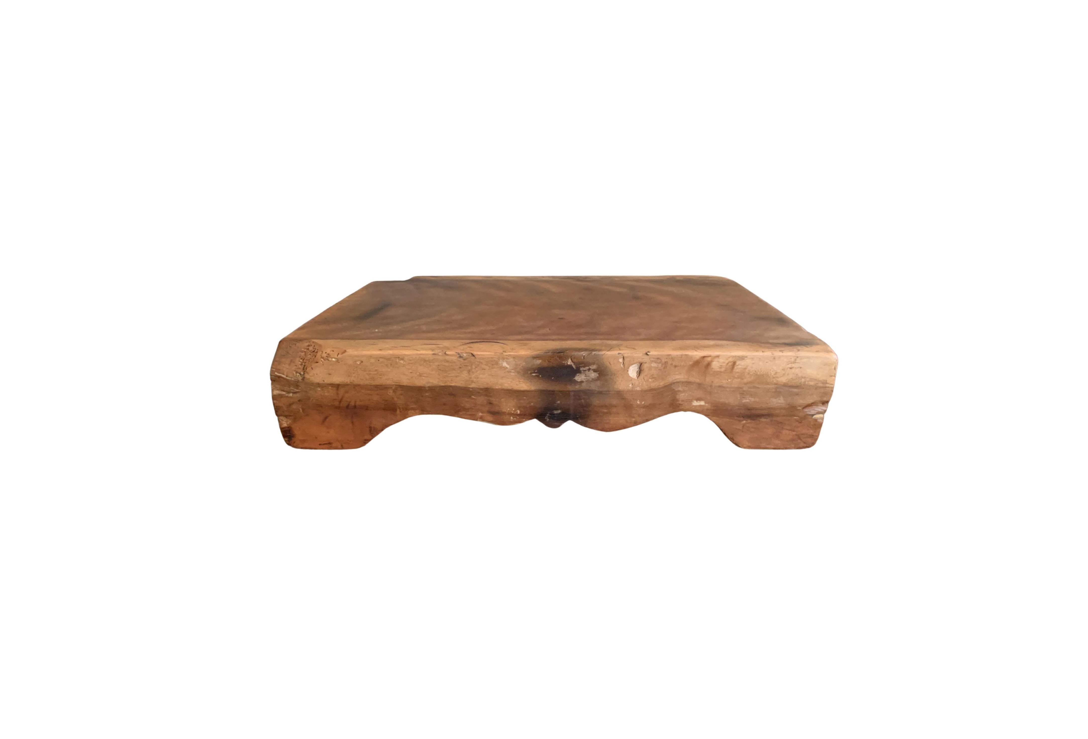 Hardwood Chinese Wooden Block / Chopping Block, Hand-Carved