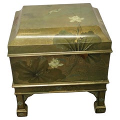 Antique Large Chinoiserie Cellarette or Drinks Cabinet on Stand