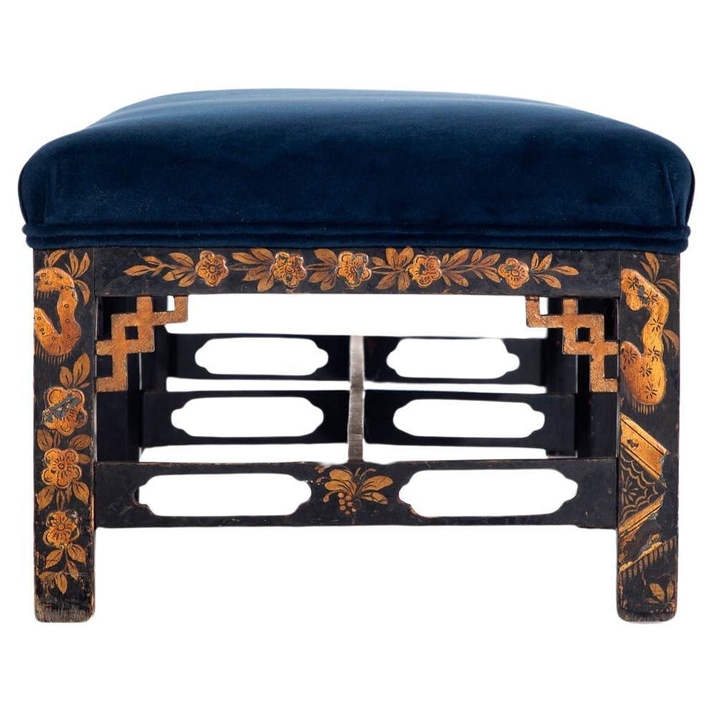Large Chinoiserie Footstool For Sale