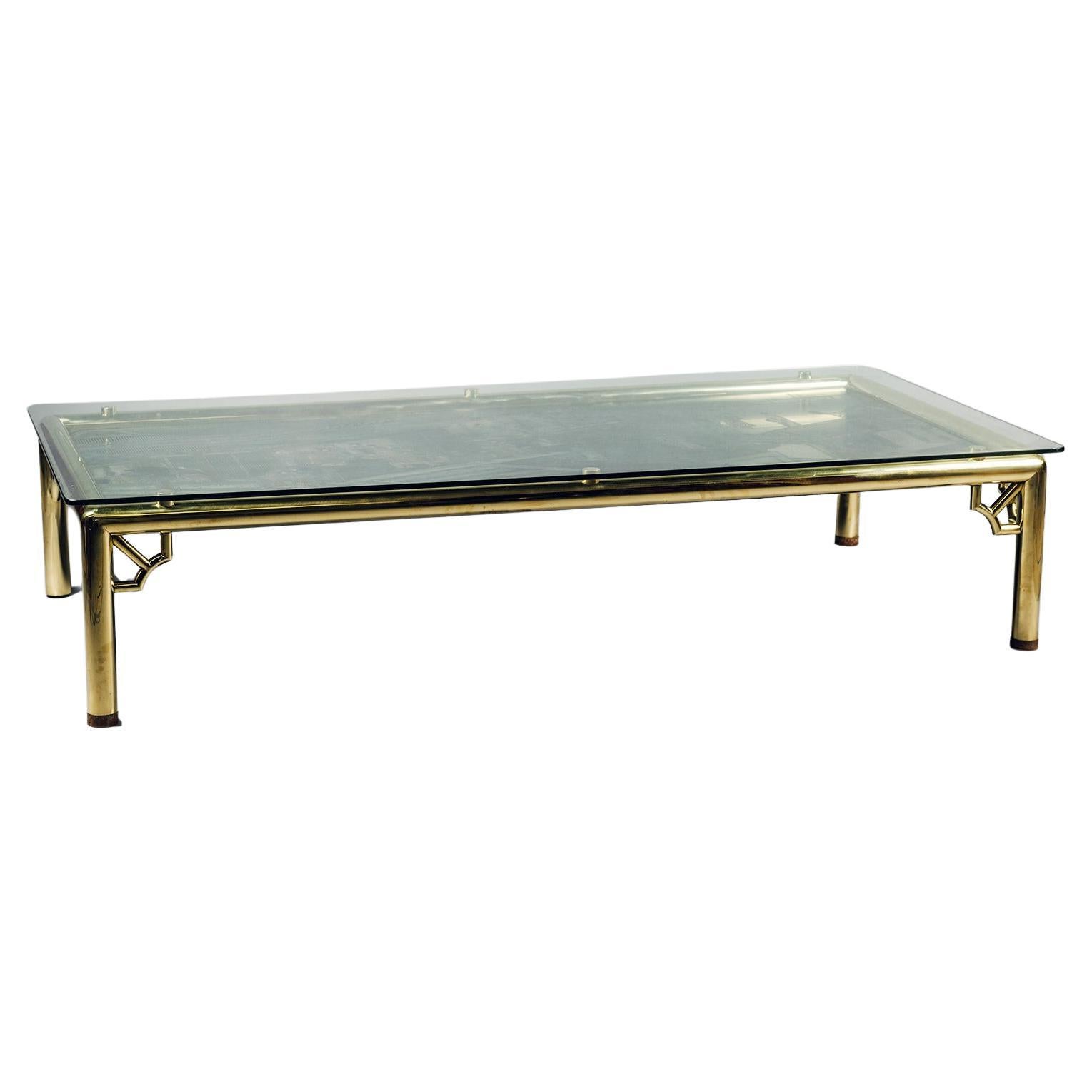 Large Chinoiserie Lacquer Coffee Table In the Manner of Maison Jansen For Sale