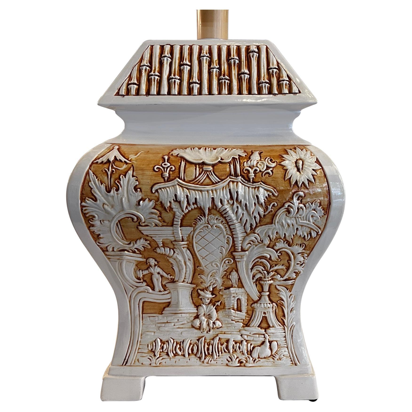 Large Chinoiserie Table Lamp