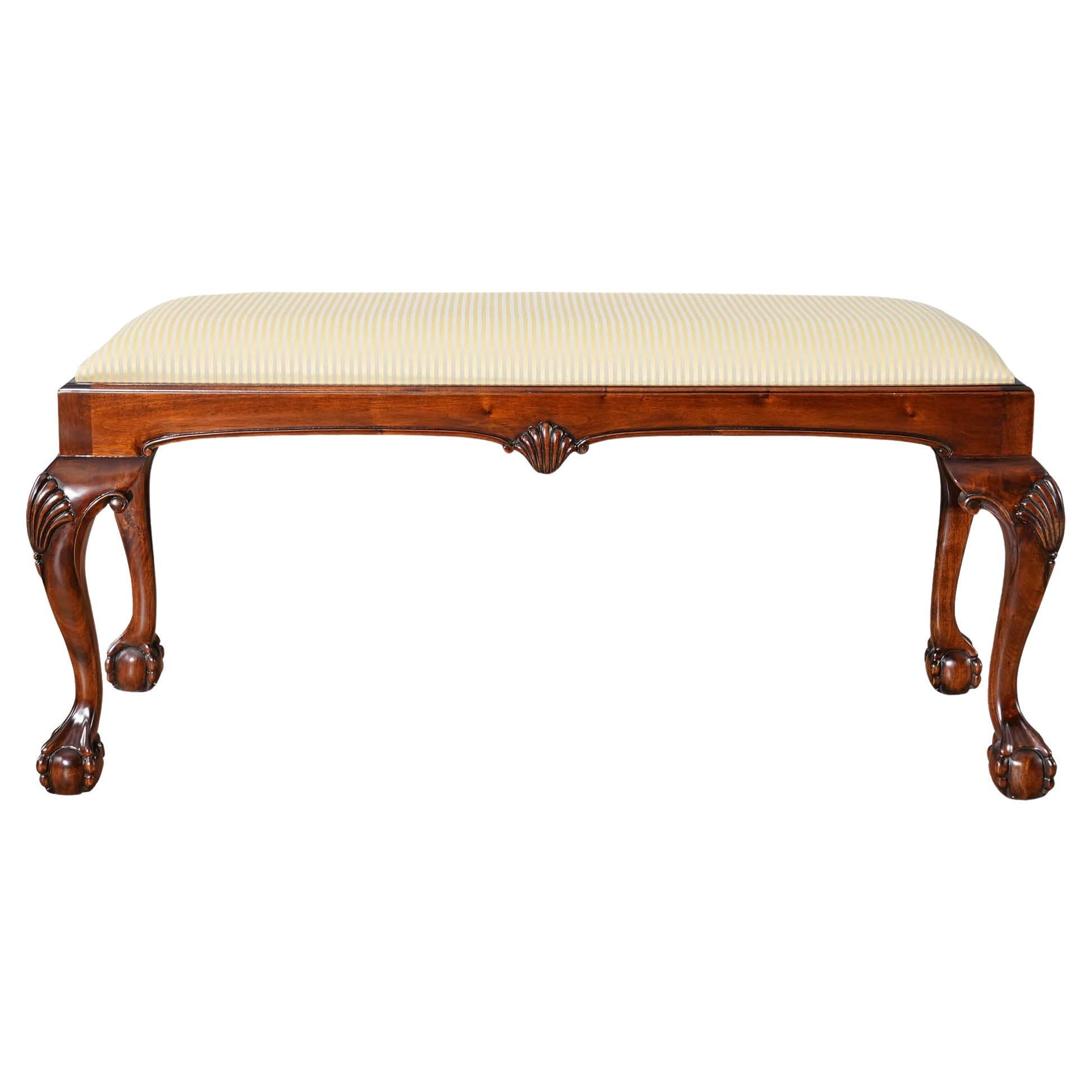 Large Chippendale Bench For Sale