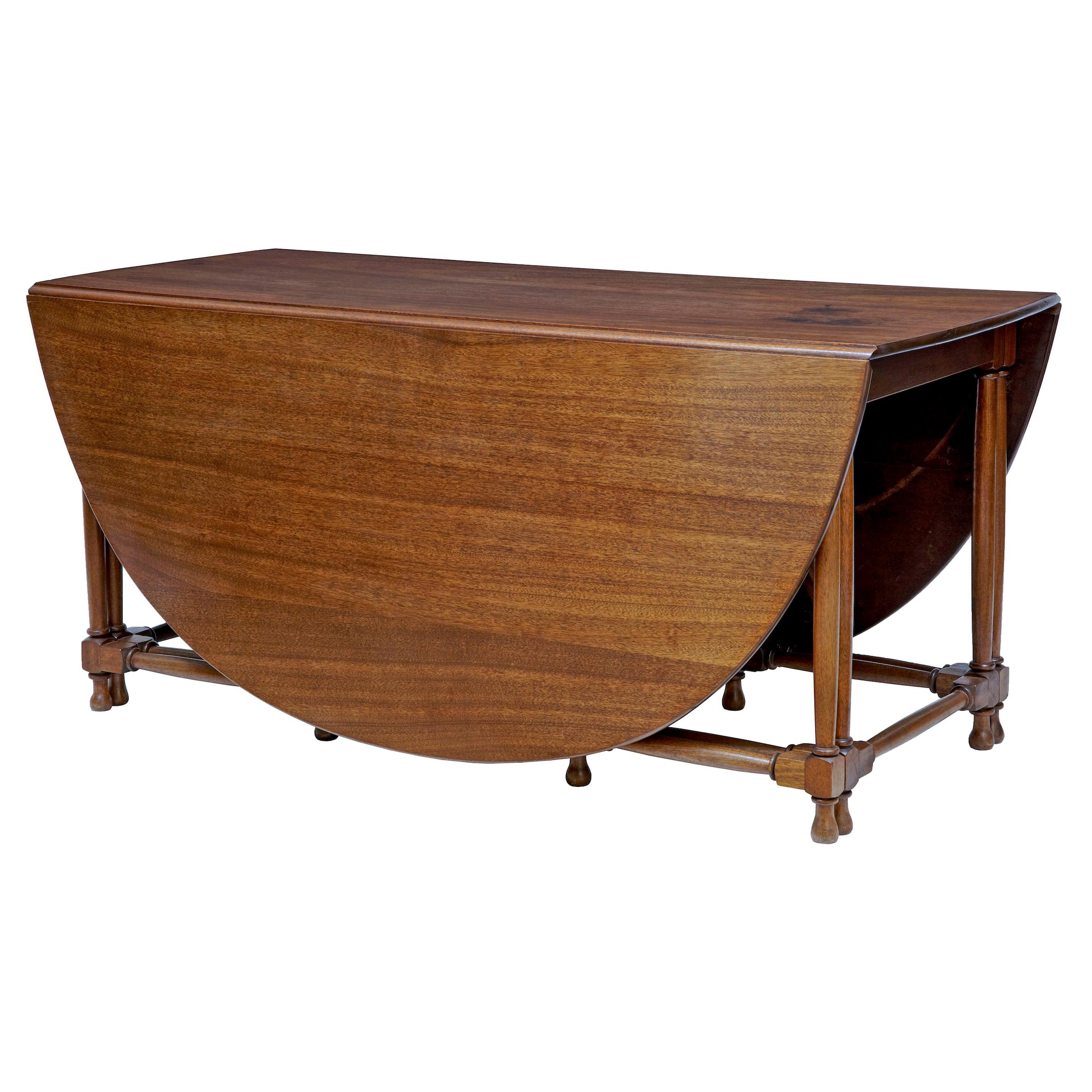 Large English Made Oak Flip Top Dining Table at 1stDibs