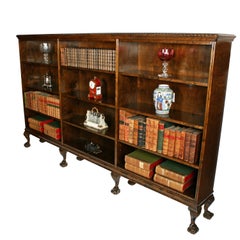 Large Chippendale Style Open Bookcase