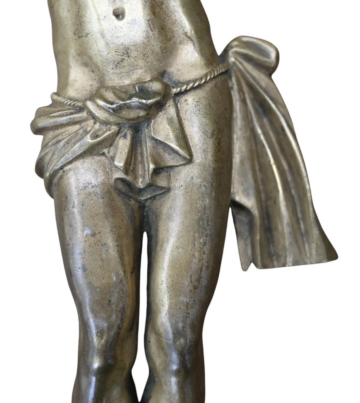 Baroque Large Christ In Bronze - Corpus Christi - Crucifix - XVIIth Century