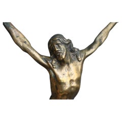 Large Christ In Bronze - Corpus Christi - Crucifix - XVIIth Century